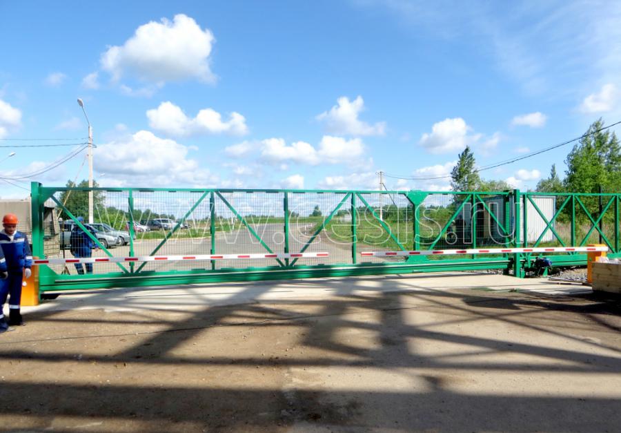 Ворота откатные консольного типа 9, 12 метровые. ЦеСИС НИКИРЭТ