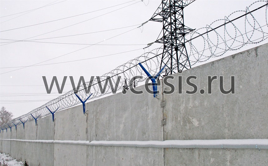 Козырьковые заграждения (КЗР) для бетонных или кирпичных заграждений. ЦеСИС НИКИРЭТ