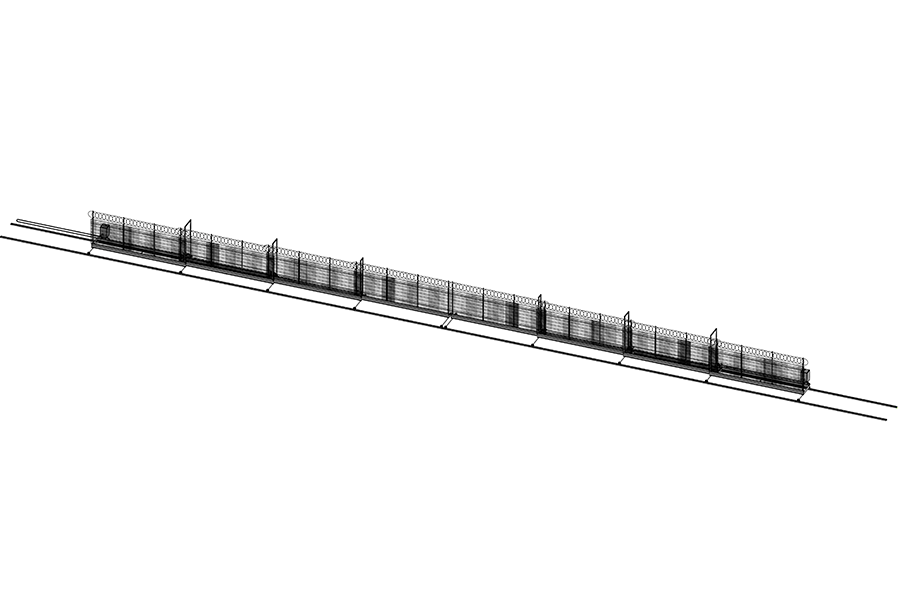 Ворота телескопические откатные 50-метровые. ЦеСИС НИКИРЭТ